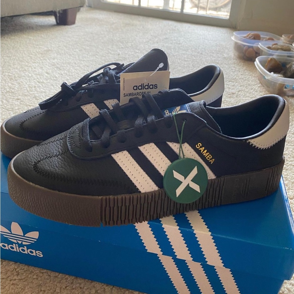 Adidas Samba Rose gum sole platform sneaker